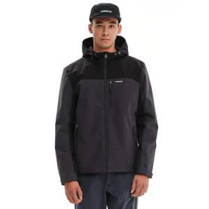 EMERSON MEN'S RIBBED JACKET WITH DET/BLE HOOD (192.EM10.138-DRP WINE)